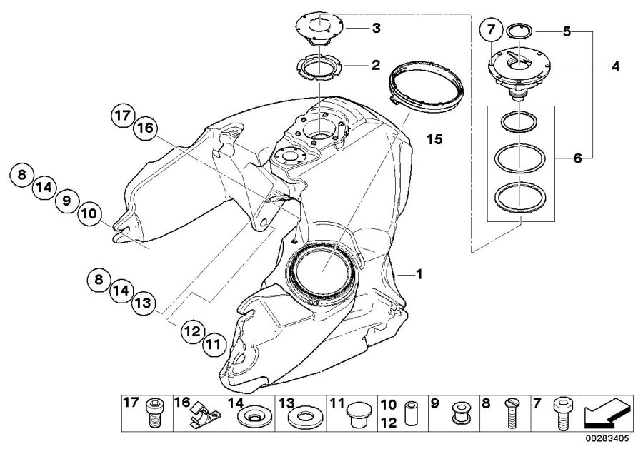 Diagram Fuel tank for your BMW