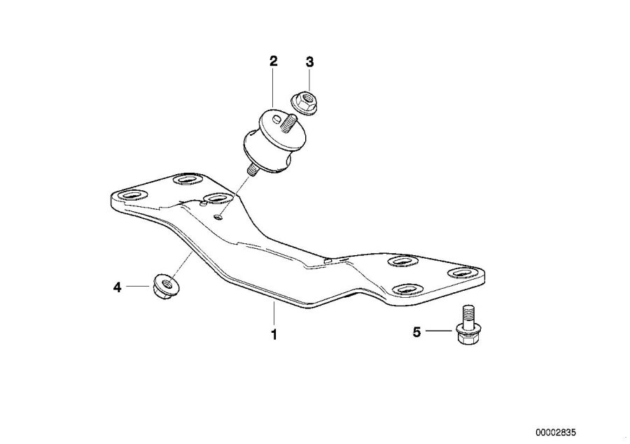 Diagram Gearbox mounting for your BMW