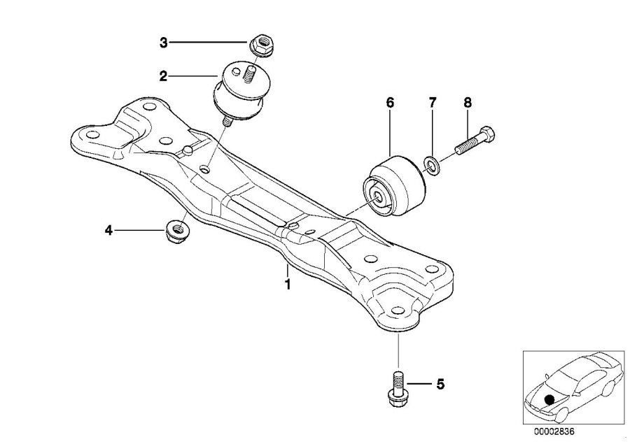 Diagram Suspension automatic transmission for your BMW