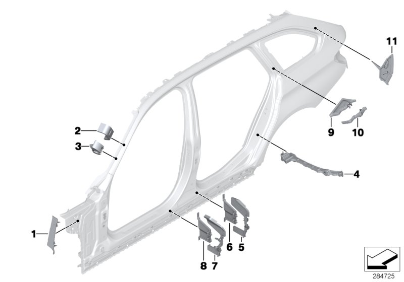 Diagram Cavity shielding, side frame for your 2009 BMW M6   