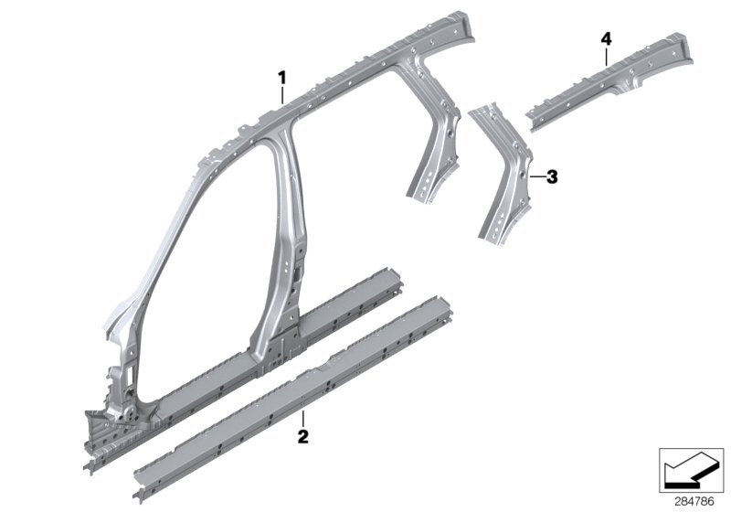 Diagram Side frame section, center for your 2009 BMW M6   