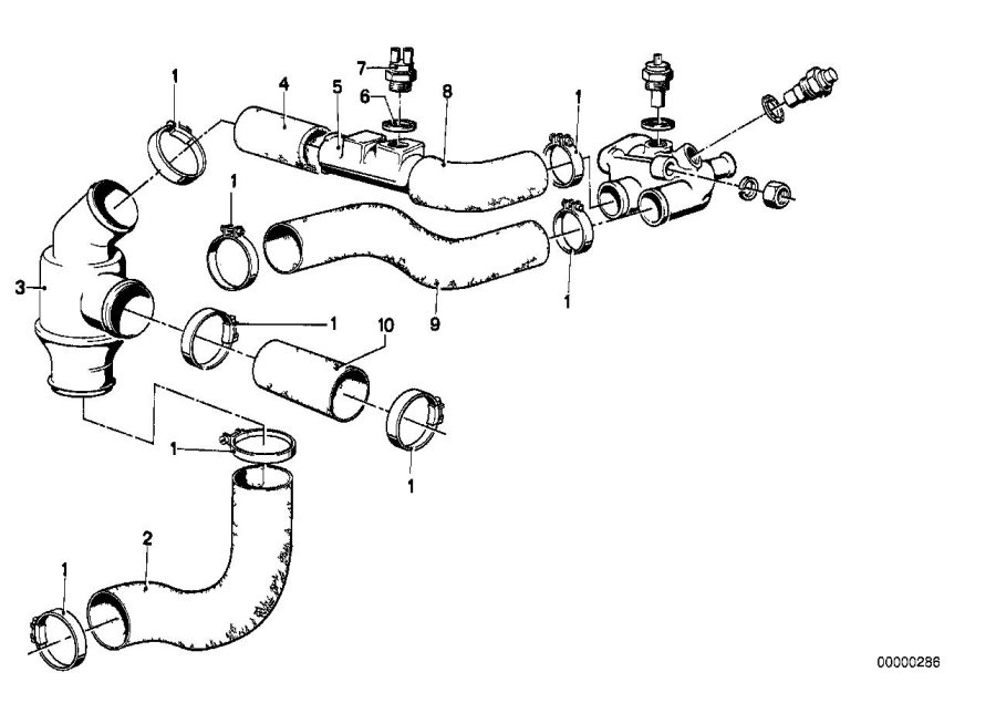 Diagram Cooling SYSTEM-THERMOSTAT/WATER hoses for your 2018 BMW X2 28iX  