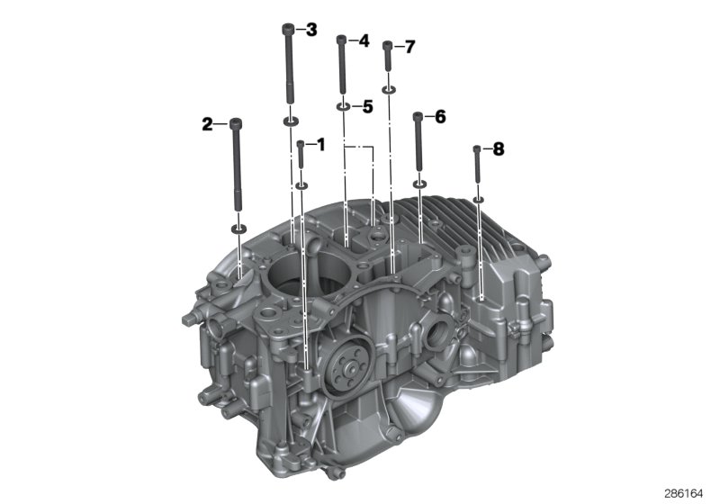 Diagram mounting point crankcase right for your BMW R1200GS  