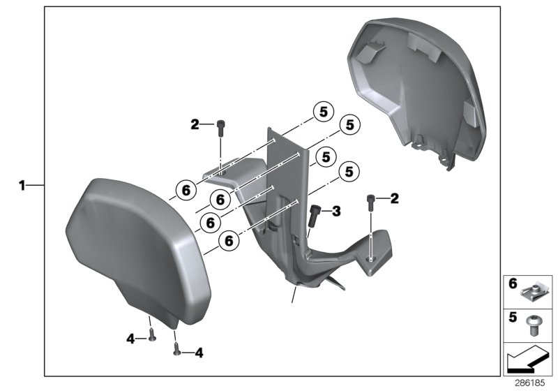 Diagram Backrest for your 2016 BMW R1200GS   