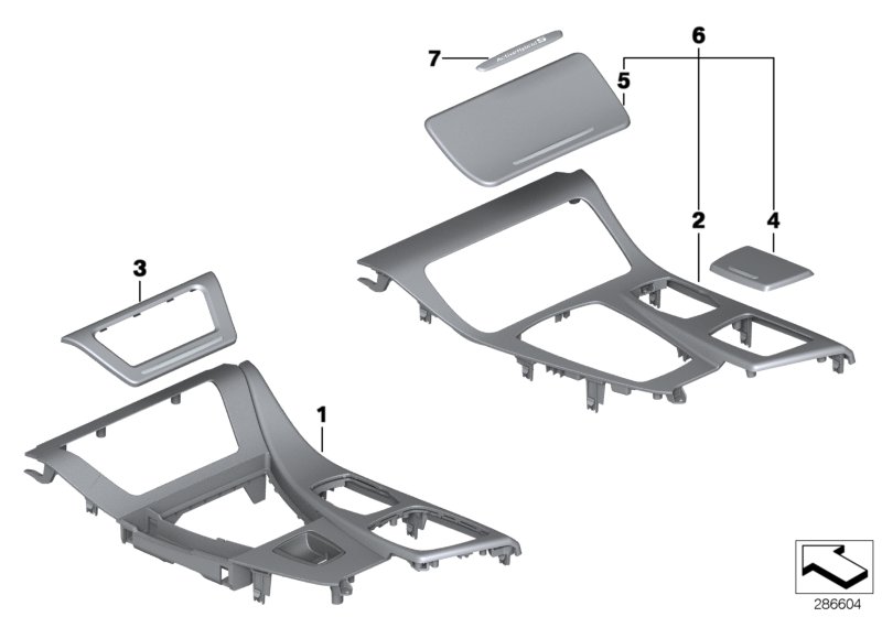 Diagram Decor trims, centre console for your 2015 BMW M235i   