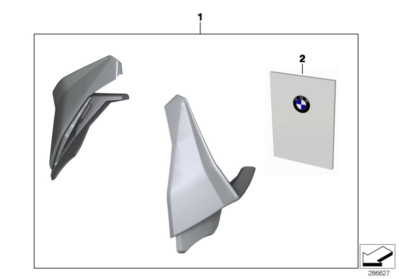 Diagram Slipstream deflector for your 2015 BMW C600 Sport   