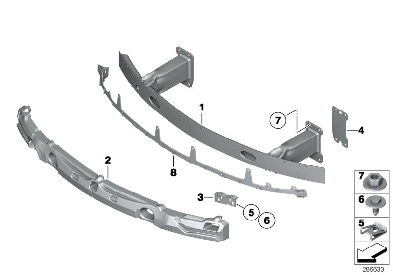 Diagram Carrier, front for your 2004 BMW 645Ci Convertible  