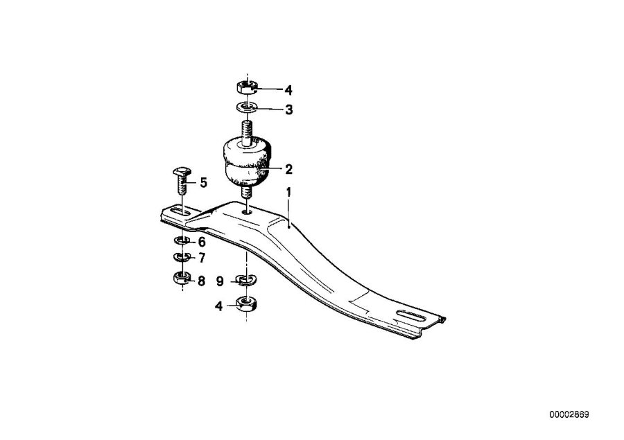 Diagram Gearbox suspension for your 2007 BMW M6   