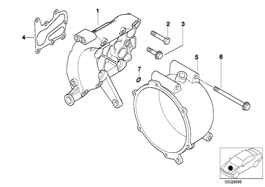 Diagram Single parts F generator water-cooled for your 1988 BMW M6   