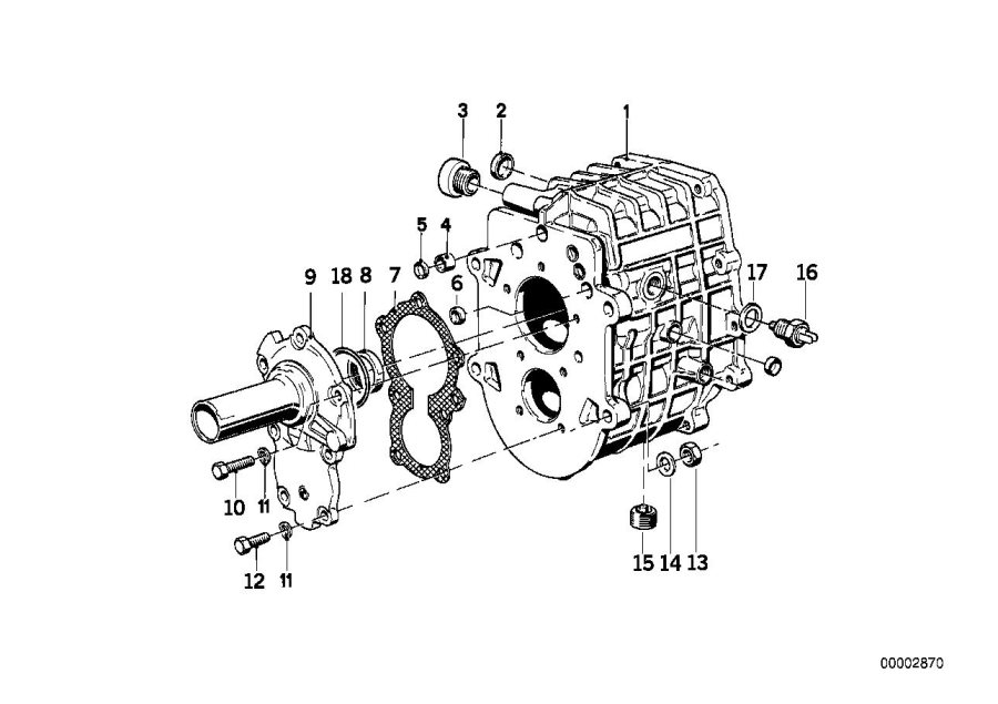 Diagram Getrag 262 housing+attaching parts for your BMW