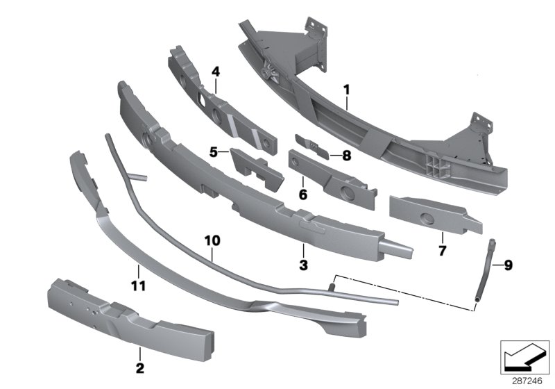 Diagram Support, front, II for your 2004 BMW 645Ci Convertible  