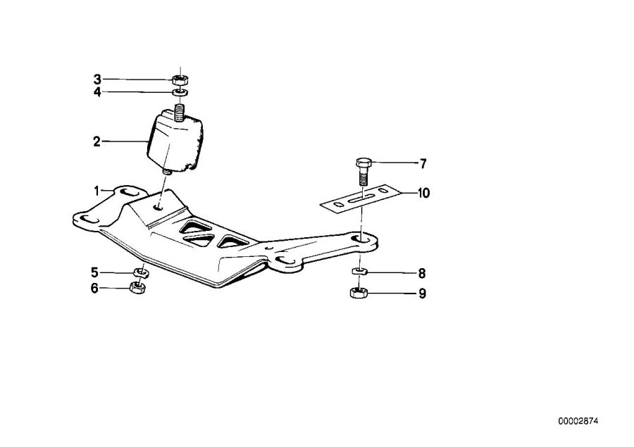 Diagram Gearbox suspension for your 2016 BMW X1   
