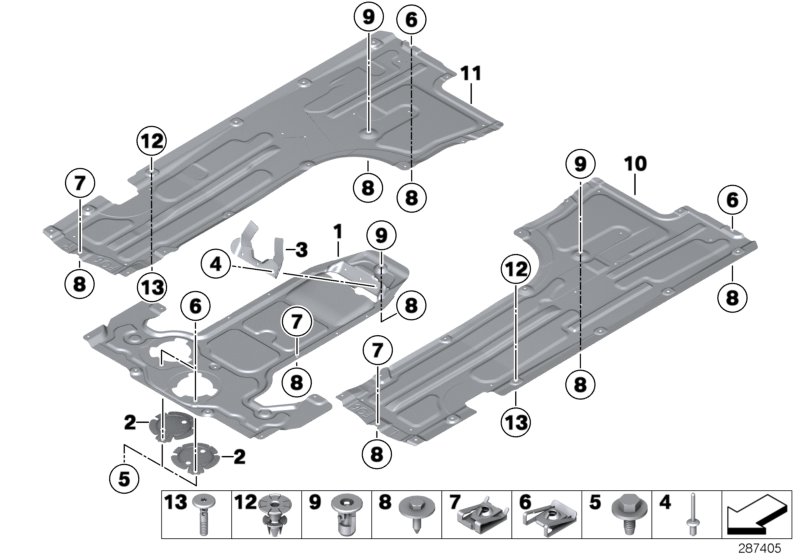 Diagram Underbody cover, front for your BMW