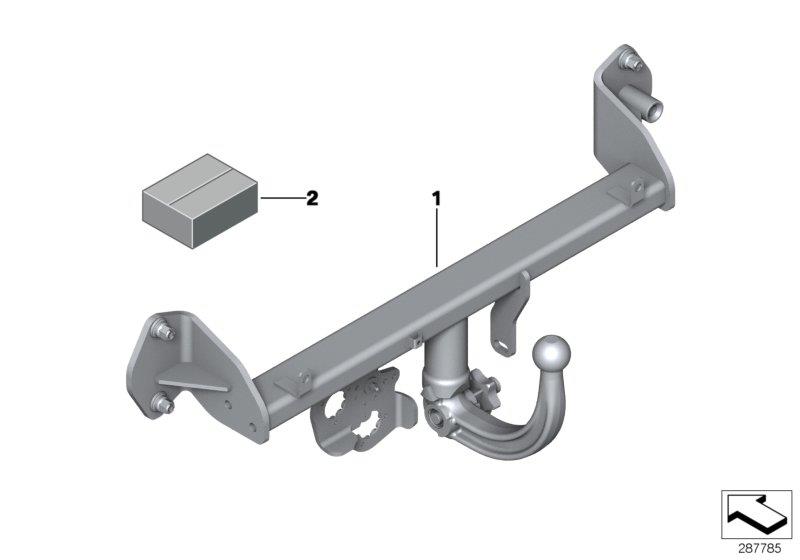 Diagram Retrofit kit trailer coupling detachable for your BMW Z4  