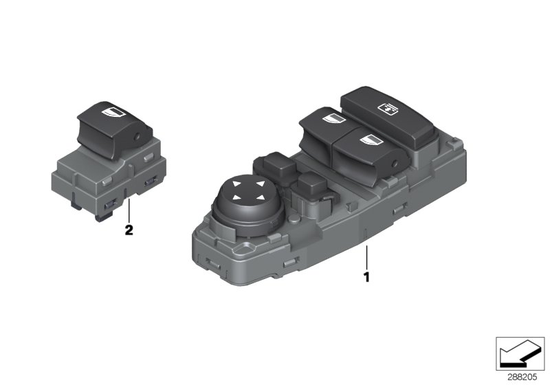 Diagram SWITCH WINDOW LIFTER for your MINI