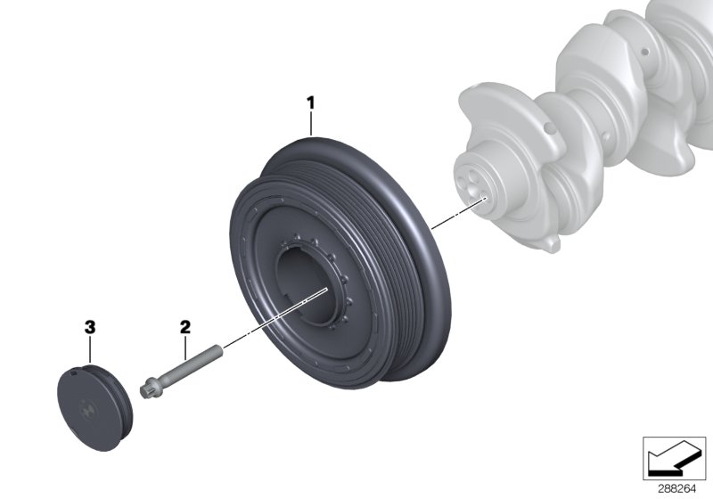 Diagram Belt Drive-Vibration Damper for your BMW 323i  