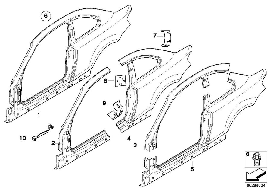 Diagram Body-side frame for your BMW