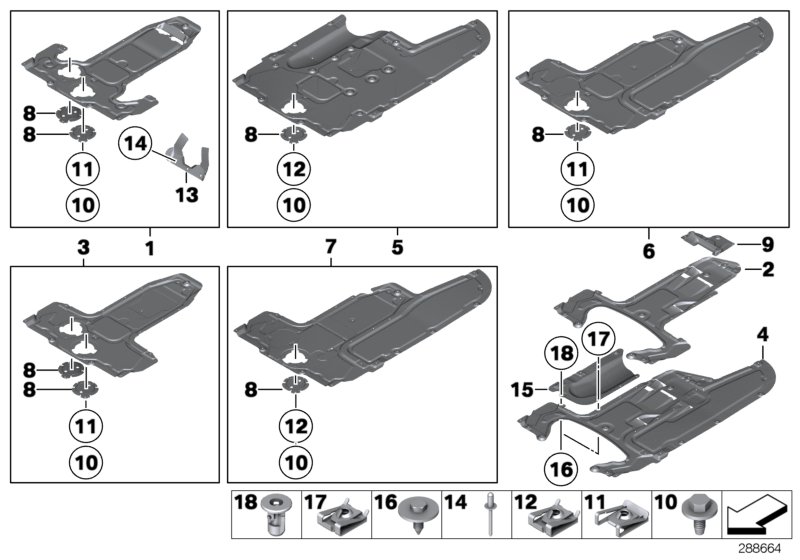 Diagram Underbody cover, front for your 2011 BMW X6   