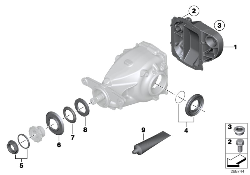 Diagram Rear-axle-drive parts for your 2004 BMW X5   