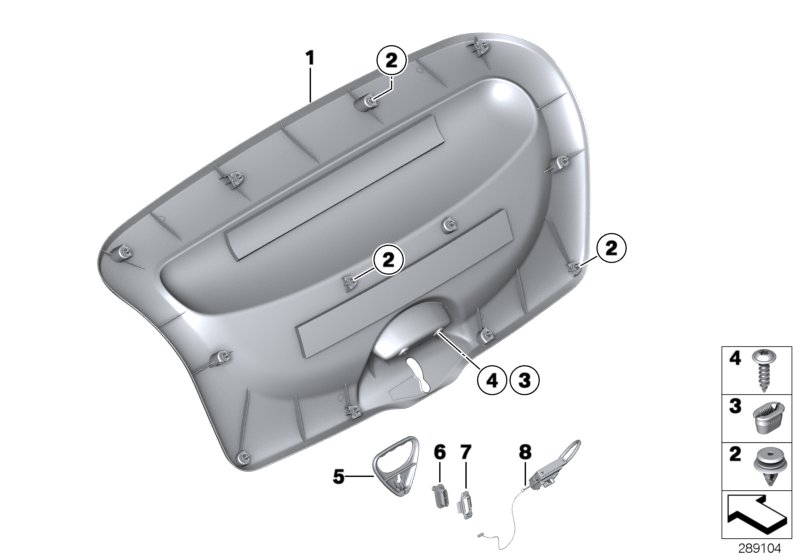 Diagram TRUNK LID TRIM PANEL for your MINI