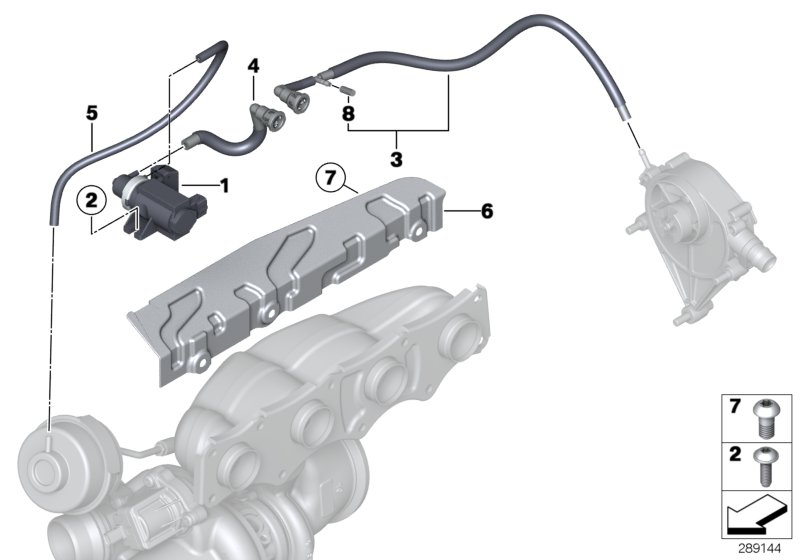 Diagram Vacuum control exhaust turbocharger for your 2018 BMW 328d   