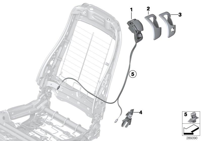 Diagram FRONT SEAT BACKREST UNLOCKING for your BMW M240iX  