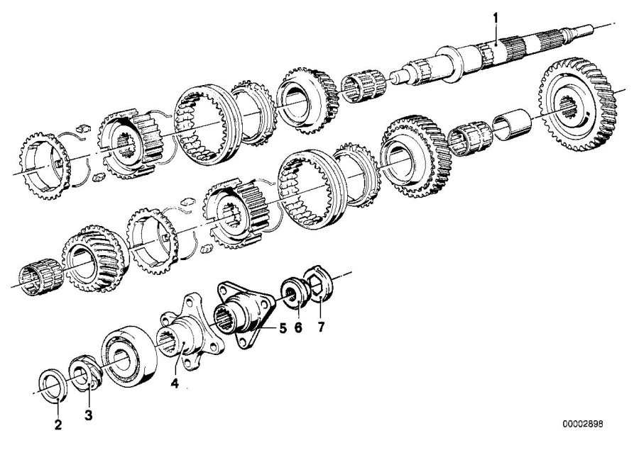 Diagram GETRAG 242 GEAR WHEEL SET,SINGLE PARTS for your BMW i3  