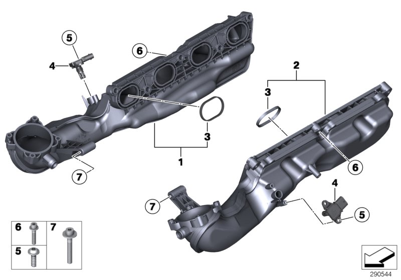 Diagram Intake manifold system for your 2019 BMW X4   