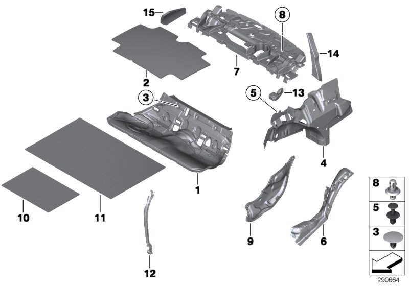 Diagram SOUND INSULATING REAR for your BMW