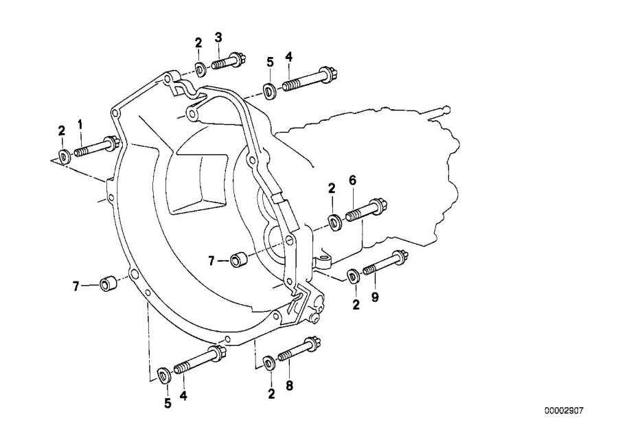 Diagram Gearbox mounting for your 2018 BMW M240i Coupe  