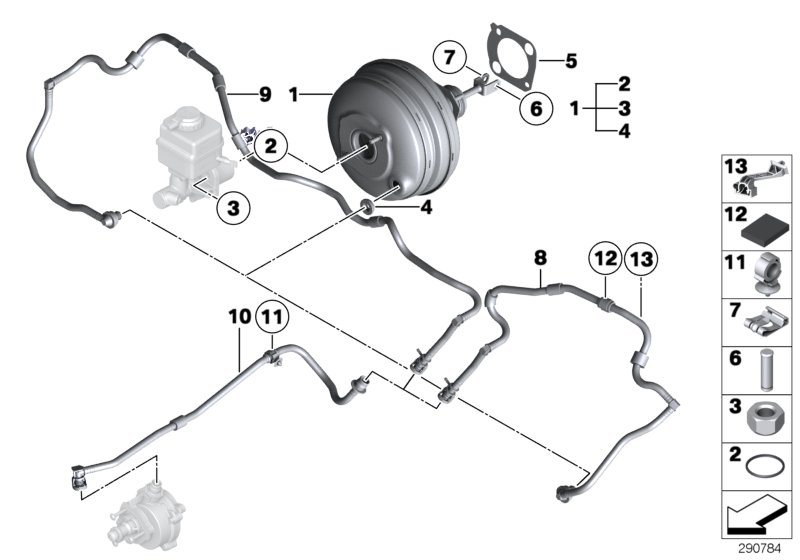 Diagram Power brake unit depression for your 2016 BMW 650i Convertible  