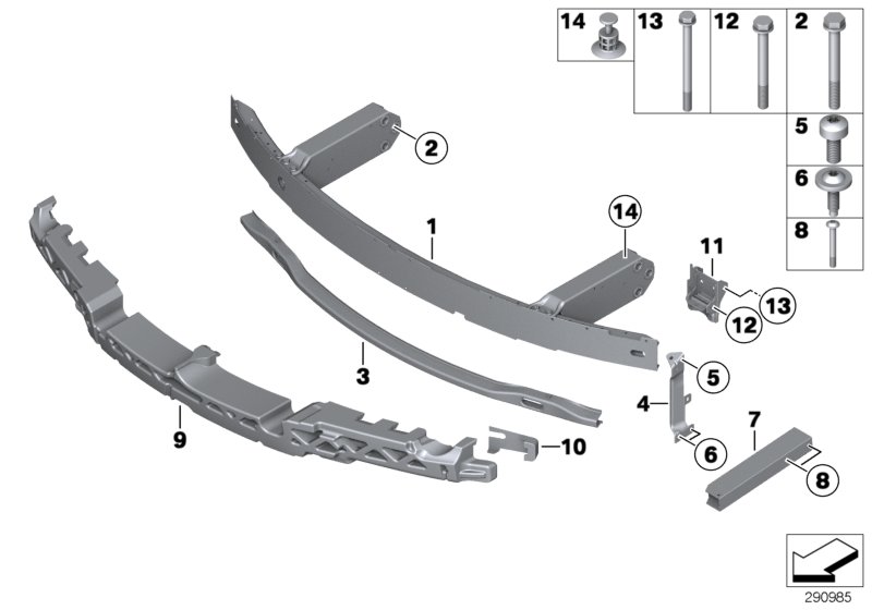 Diagram Carrier, front for your 2016 BMW 650i Convertible  