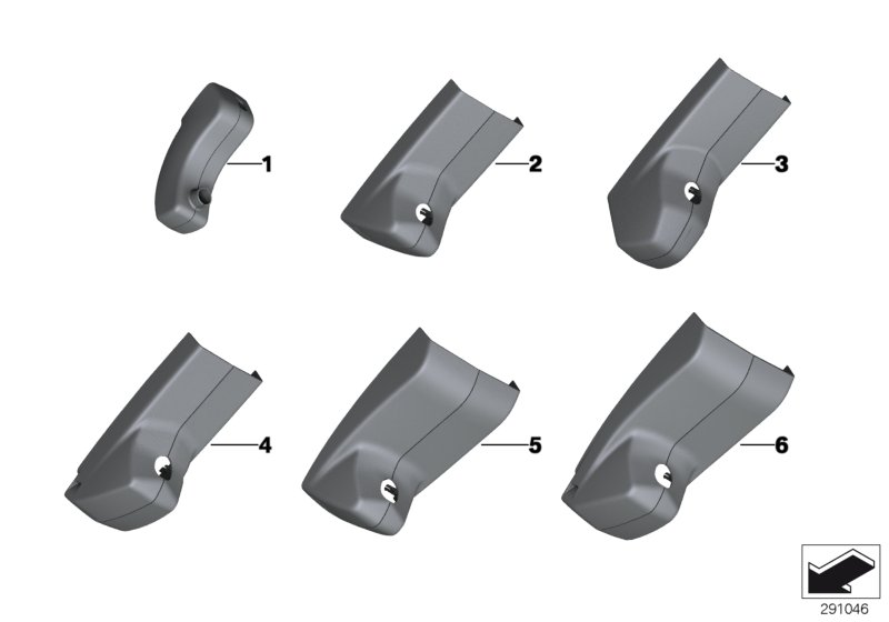 Diagram Covers for interior rearview mirror for your BMW