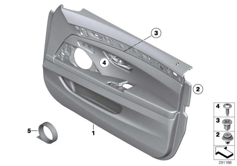 Diagram Door trim panel, front for your 2020 BMW X1   