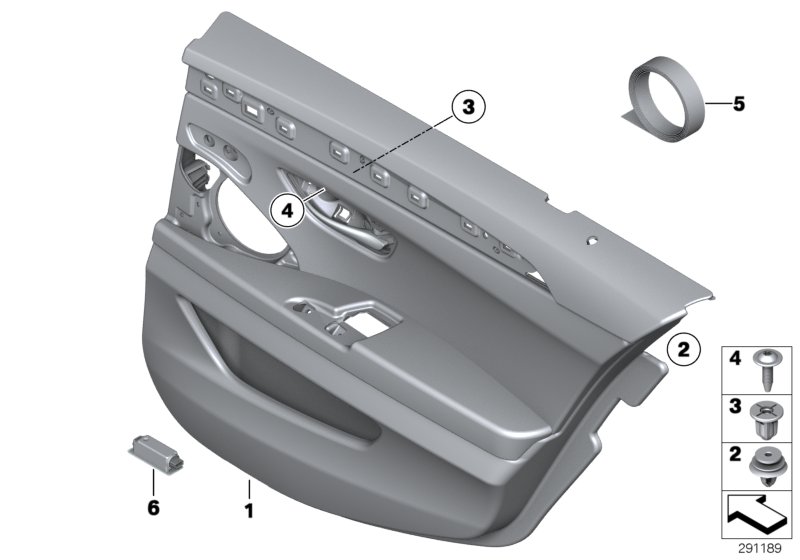 Diagram Door trim, rear for your 2017 BMW X1   