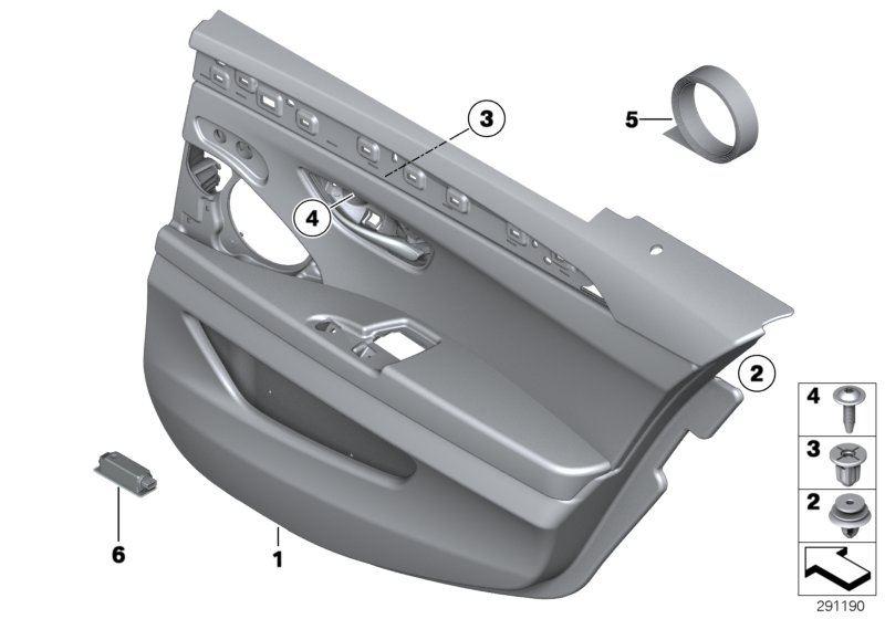 Diagram Door trim, rear for your 2017 BMW X1   