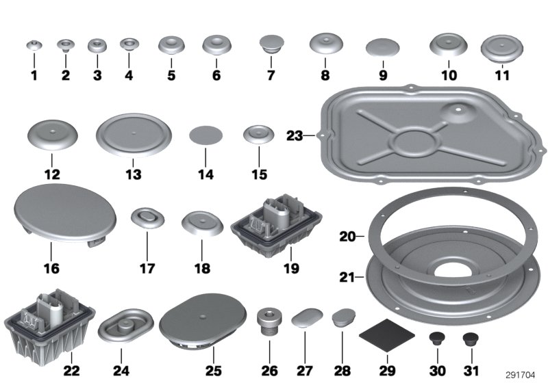 Diagram Sealing cap/plug for your BMW 650iX  