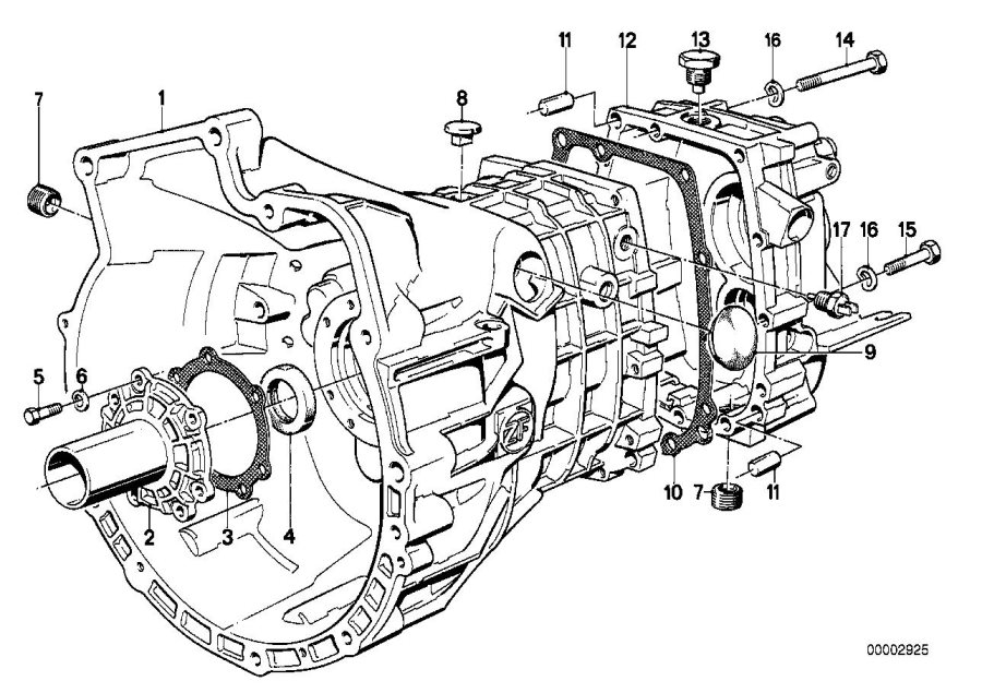 Diagram Zf S5-16 housing+attaching parts for your BMW M6  