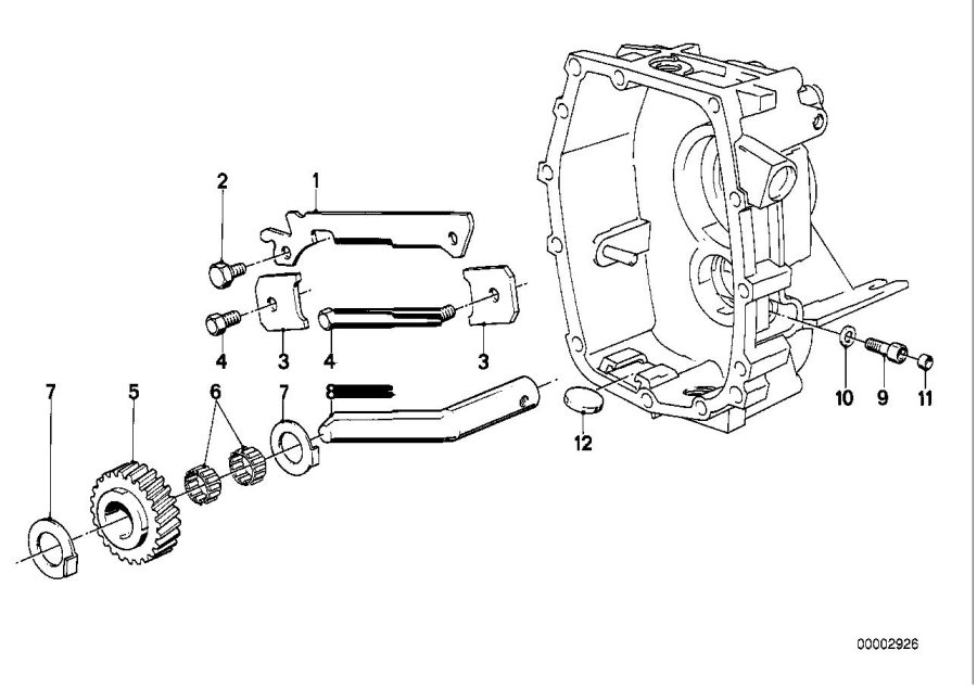 Diagram Zf S5-16 inner gear shifting parts for your 2016 BMW X1   