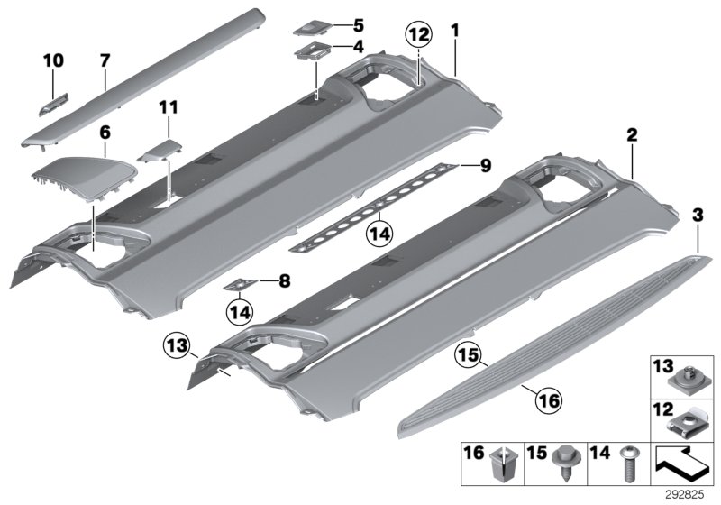 Diagram REAR WINDOW SHELF for your 2012 BMW M6   