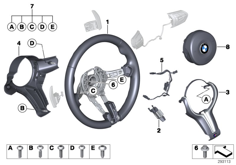 Diagram M sports steer.-wheel, airbag, leather for your 2013 BMW X1   