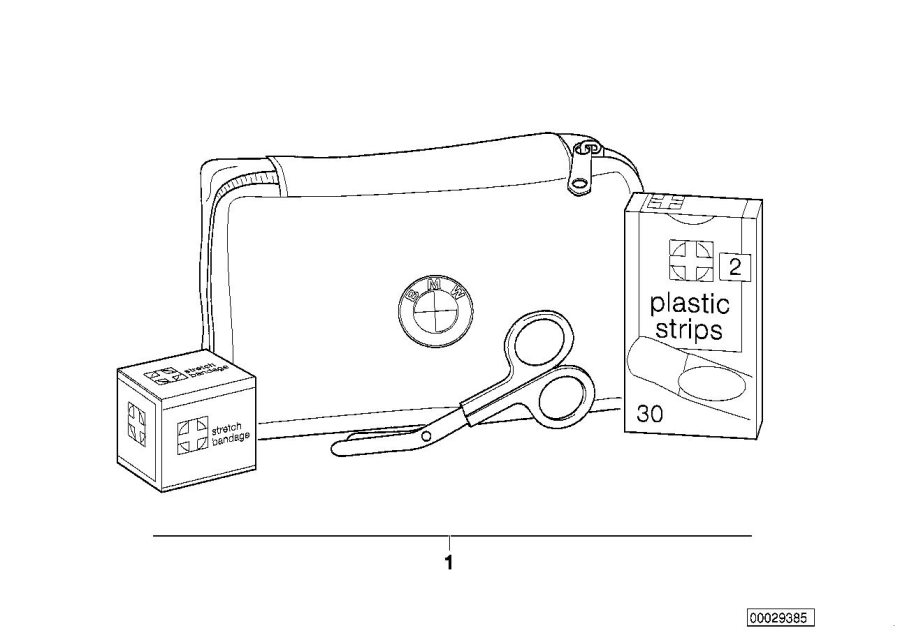 Diagram First aid kit for your 2001 BMW M5   