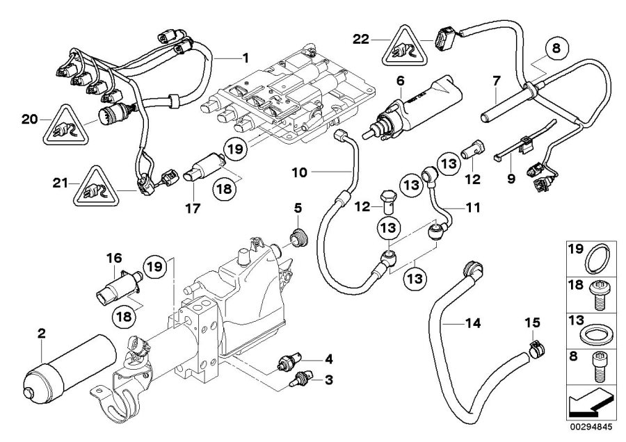 Diagram GS7S47BG Hydraulic unit single parts for your 2009 BMW M6   