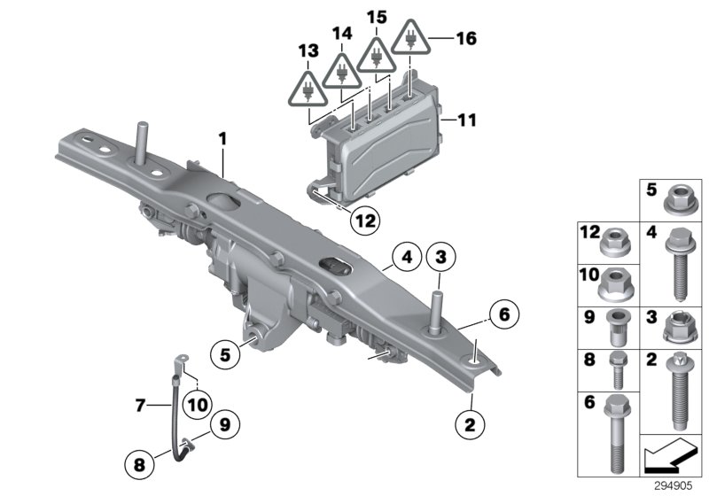 Diagram Actuator for HSR/mounting parts/ECU for your 2015 BMW X3   