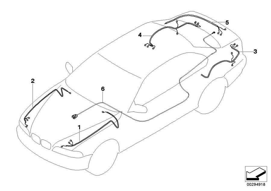 Diagram Repair cable main cable harness for your BMW 530i  