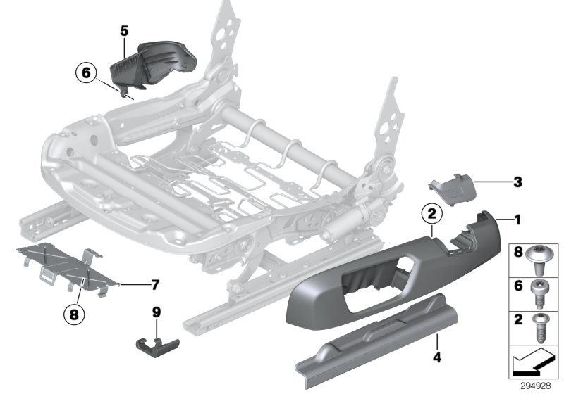 Diagram Seat, front, seat trim covers, electric for your BMW