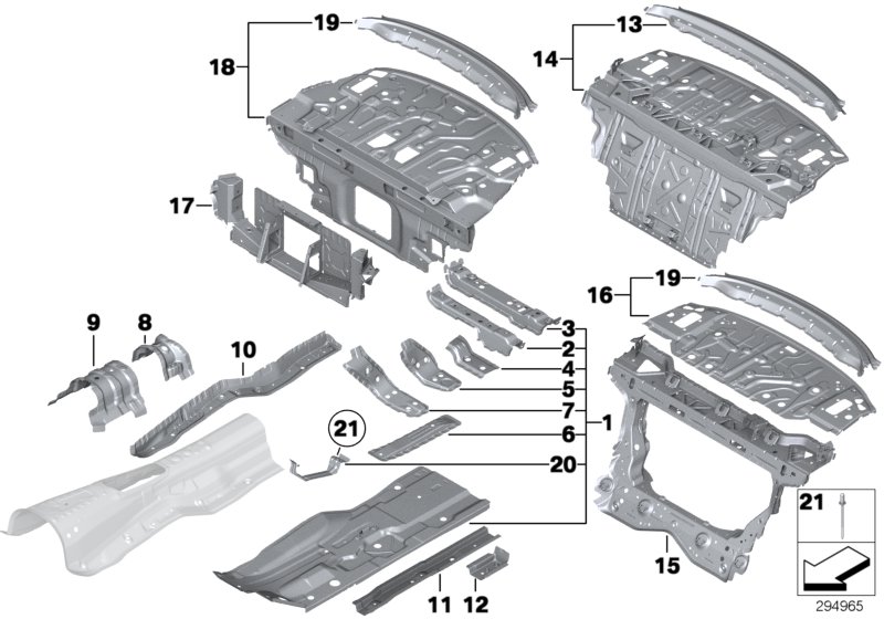 Diagram Partition TRUNK/FLOOR parts for your 2015 BMW M6   