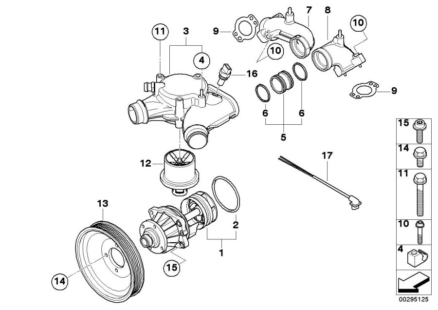 Diagram Waterpump - Thermostat for your 2013 BMW