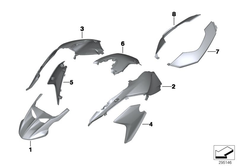 Diagram Painted parts WNA2 kalamata met.matt for your 2010 BMW R1200R   