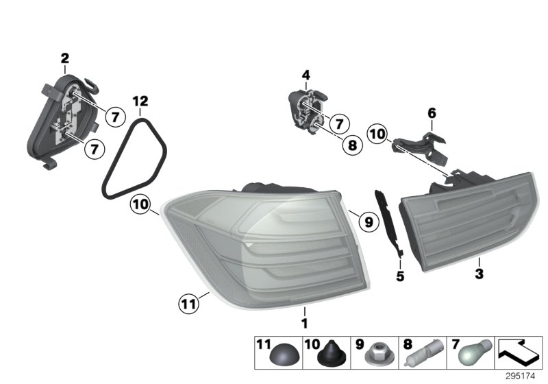 Diagram Rear light for your 2014 BMW 328dX   